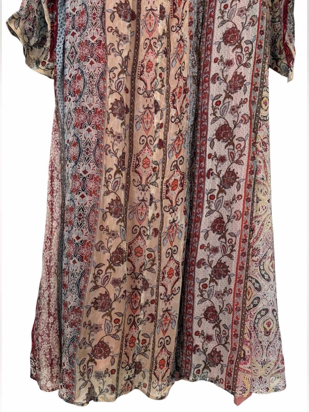 Coldwater Creek Boho Paisley Patchwork Maxi Dress Button Flowy NWT Sz 1X - Picture 12 of 16